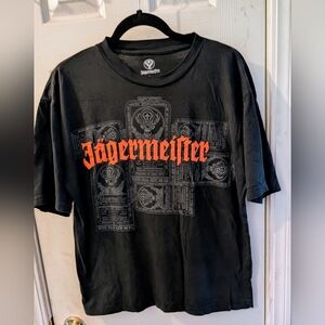 Men's Black Jagermeirter Double Sided Logo T-Shirt
